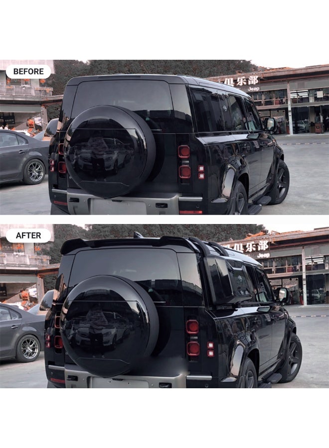 MOTOR FIT Rear Roof Spoiler (Type B) for Land Rover Defender (2024–2026) | Gloss Black Aerodynamic Spoiler | Sporty OEM-Style Upgrade | No-Drill Easy Installation - Image 2